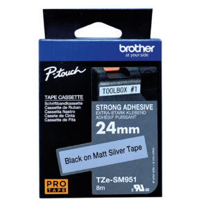 CINTA ADHESIVO INDUSTRIAL PLATEADO MATE TZESM951 24MMX8MTS