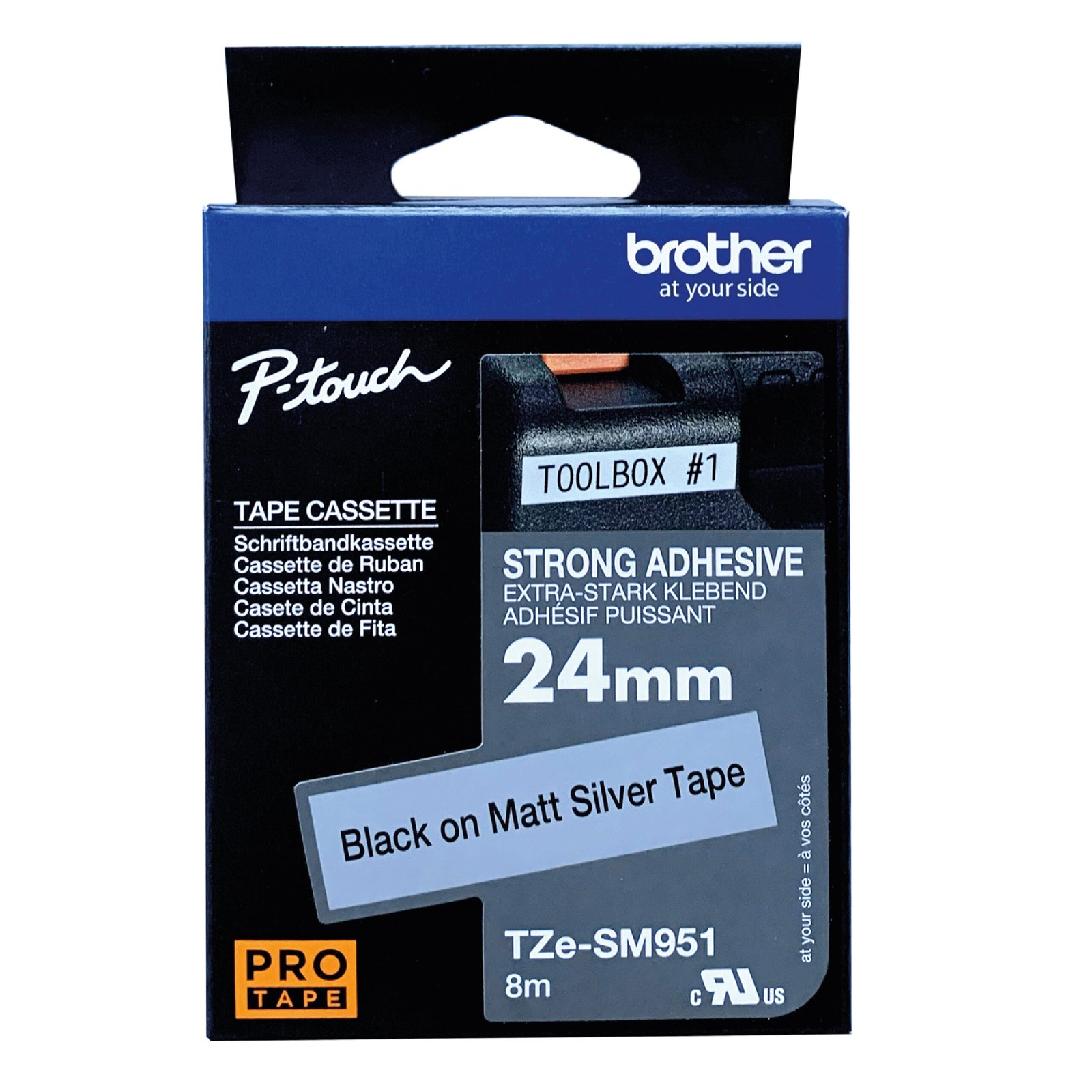 CINTA ADHESIVO INDUSTRIAL PLATEADO MATE TZESM951 24MMX8MTS