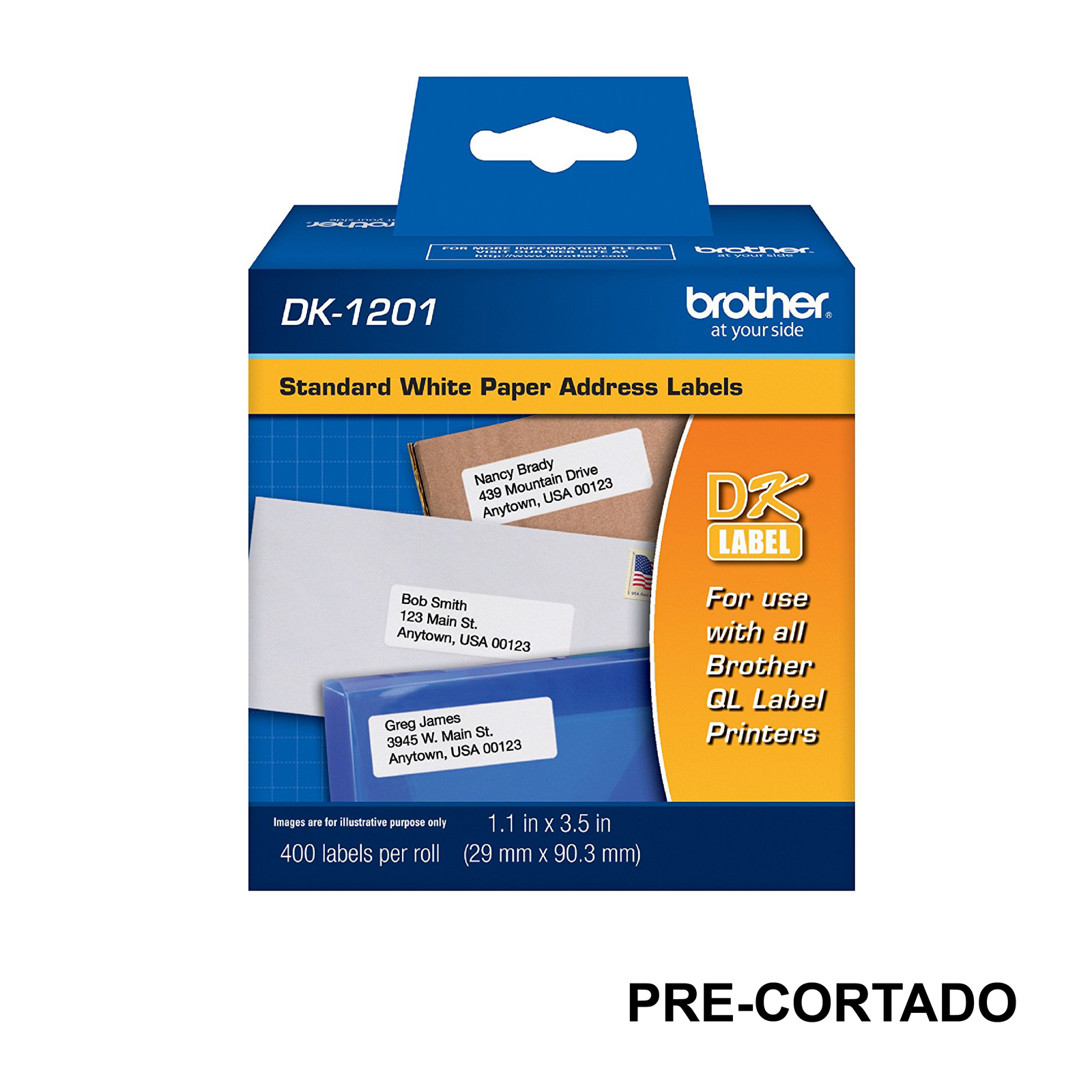 ROLLO PRE CORTADO DK-1201 29MM X 90MM