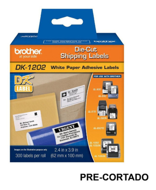 ROLLO PRE CORTADO DK-1202 62MM X 100MM