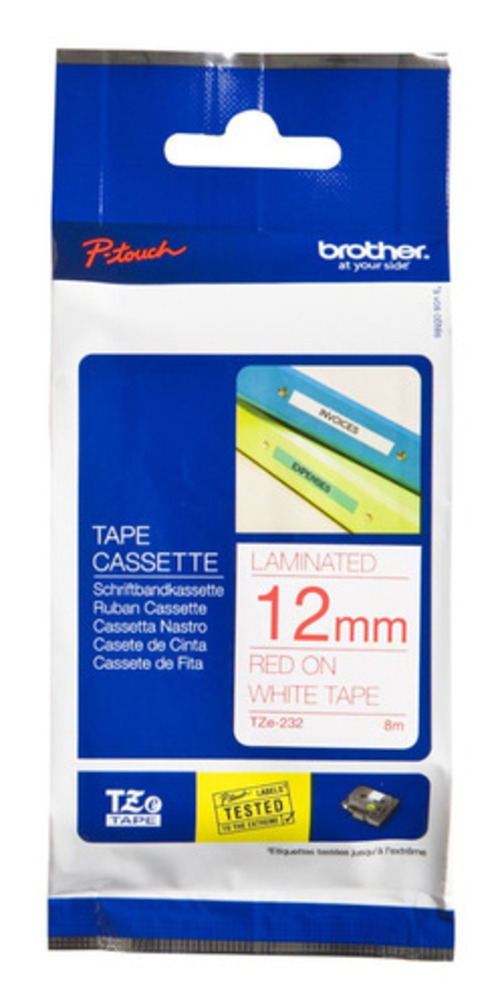 CINTA ADHESIVA BLANCA TZE232 12MMX8MTS - Imagen 3