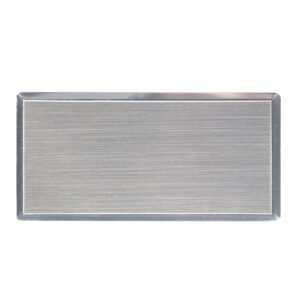 PLACA ID - 390 RECTANGULAR - METAL PLATA - FAST PRINT PLATA - AGUJA