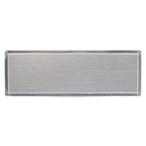 PLACA ID - 401 REGULAR PLUS - METAL PLATA - FAST PRINT PLATA - AGUJA