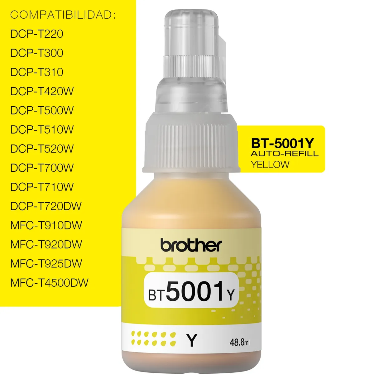 Tintas Brother Bt5001 Y Yellow - Imagen 4